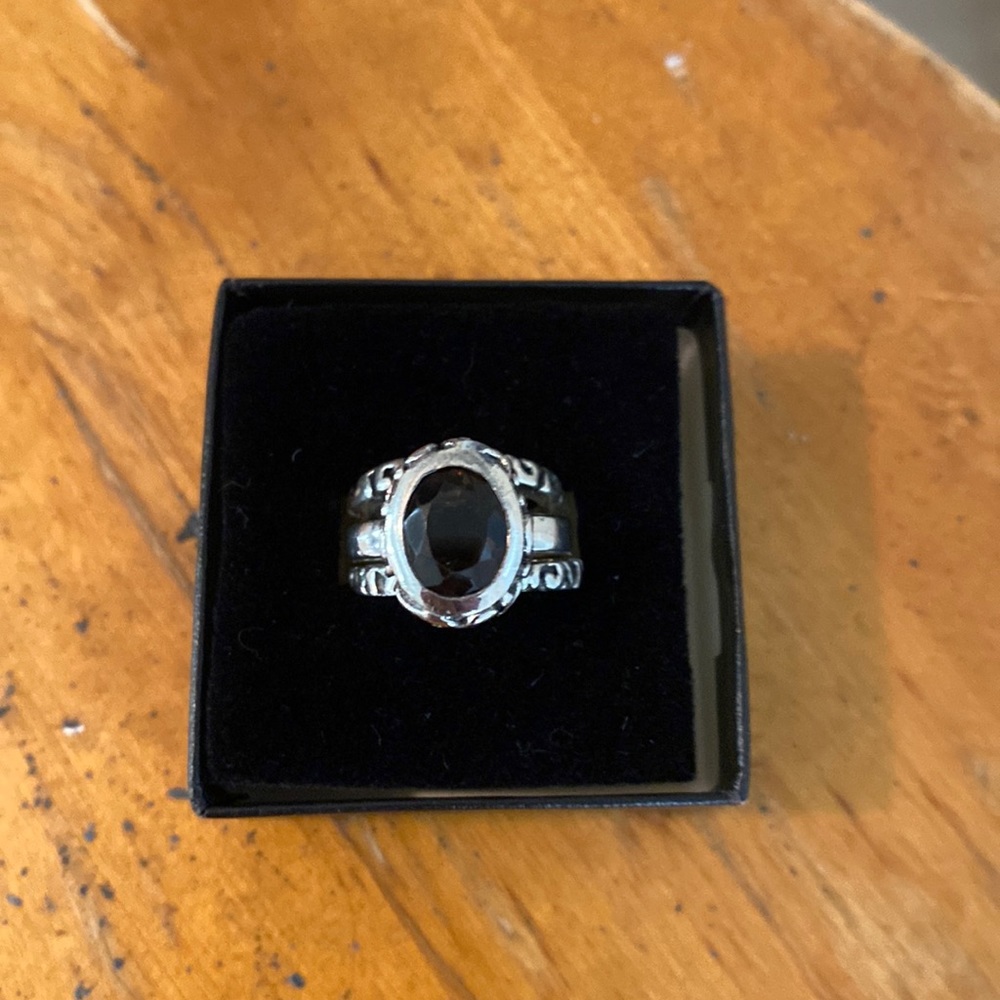 COPY - Ladies Smokey quartz stacker ring set size 5